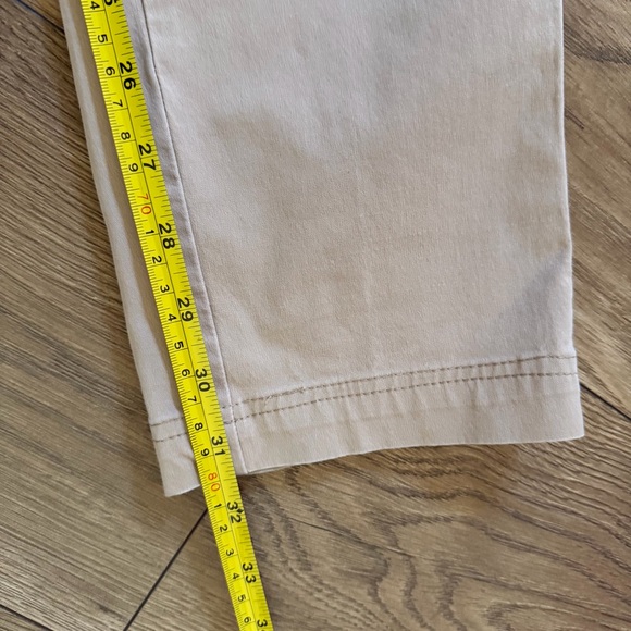 Boss Orange Slim Fit Khaki Pants Women's 4 Beige Zipper Pocket Moto Style - Picture 7 of 9